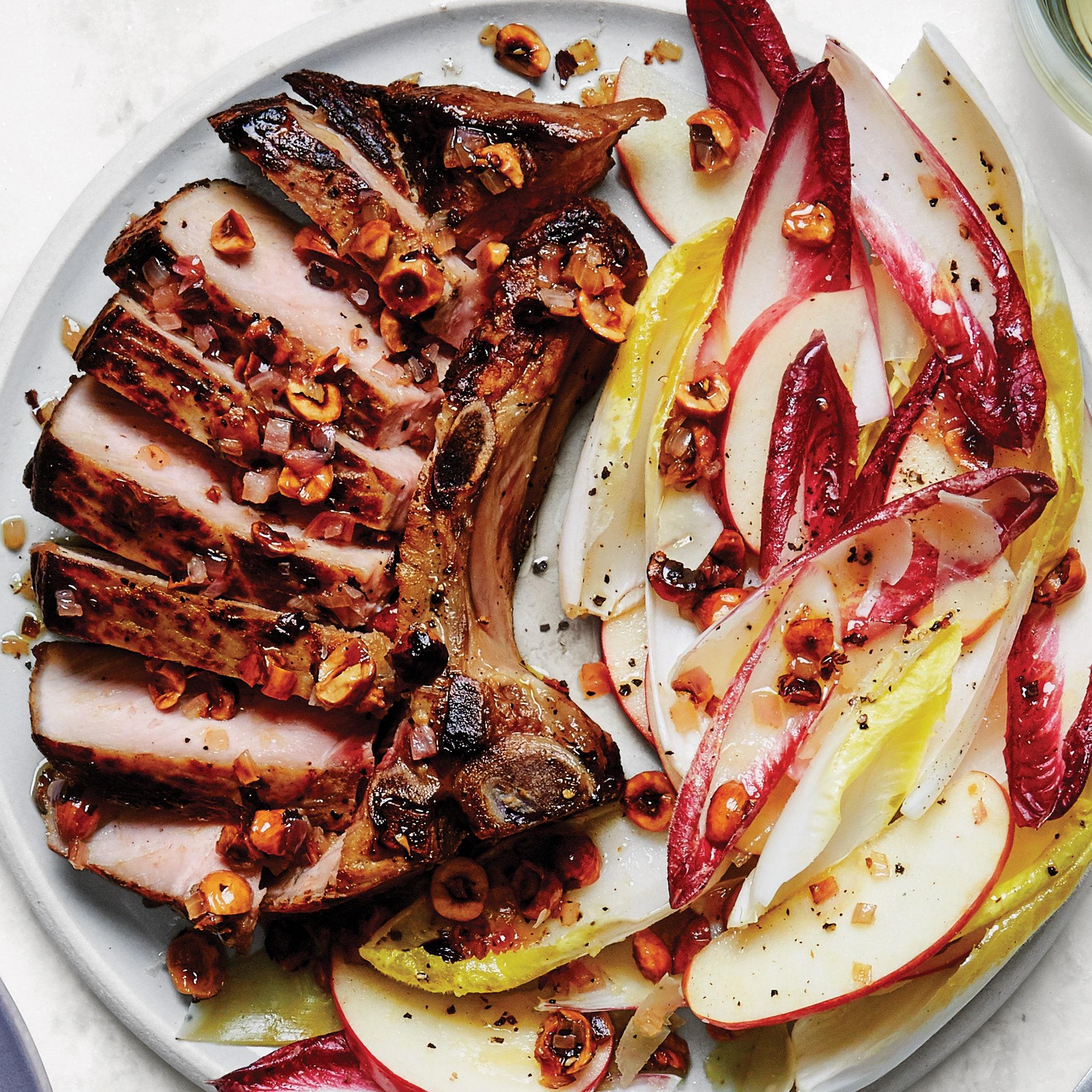 Date Night Pork Chop with Apple and Endive Salad | Epicurious ...