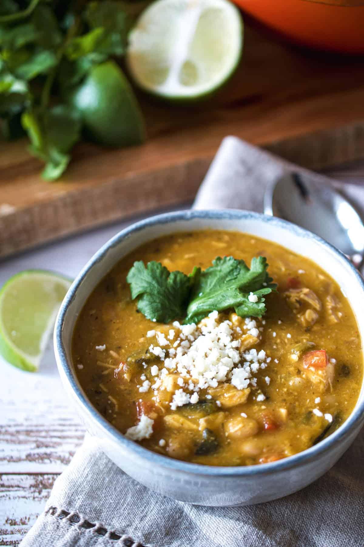 Spicy White Bean Turkey Pumpkin Chili • Sip + Sanity