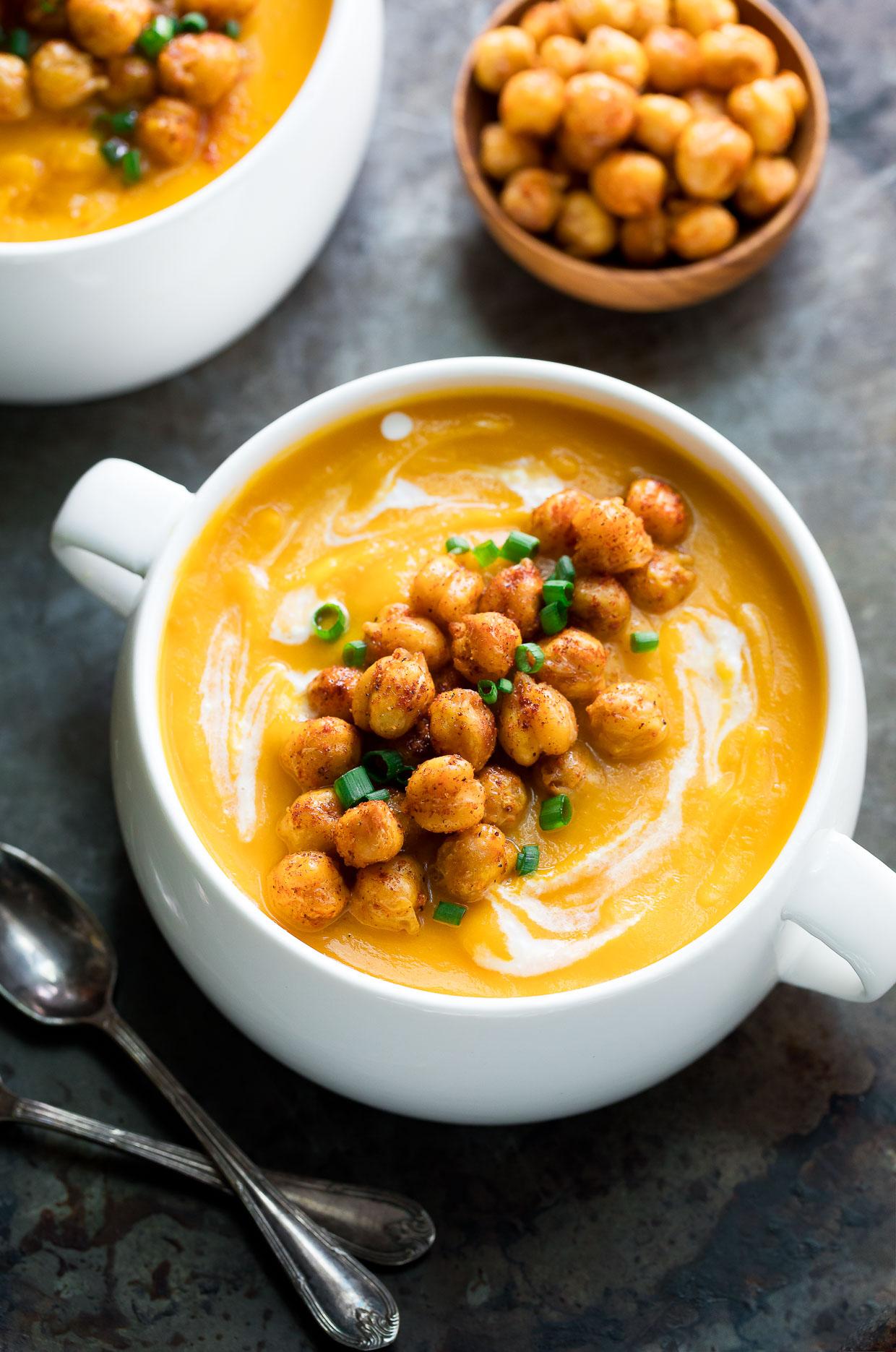 Roasted Butternut Squash Soup - Peas and Crayons