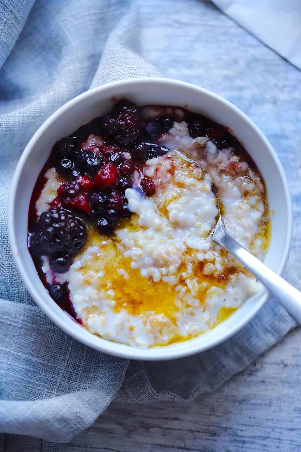 Overnight Steel Cut Oats - Bowl of Delicious