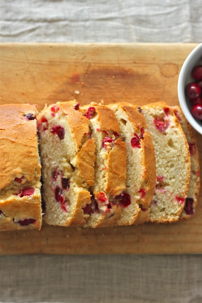 Eggnog Cranberry Bread has two winter time essentials packed in one delicious quick bread! | TheCornerKitchenBlog.com #eggnog #cranberry #baking #holiday