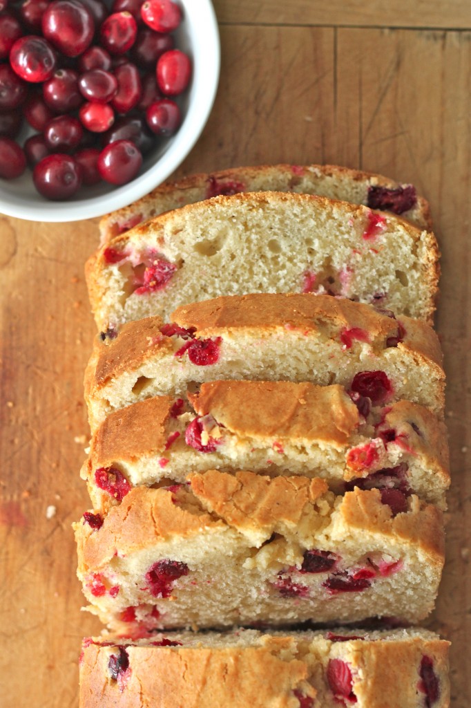 Eggnog Cranberry Bread has two winter time essentials packed in one delicious quick bread! | TheCornerKitchenBlog.com #eggnog #cranberry #baking #holiday