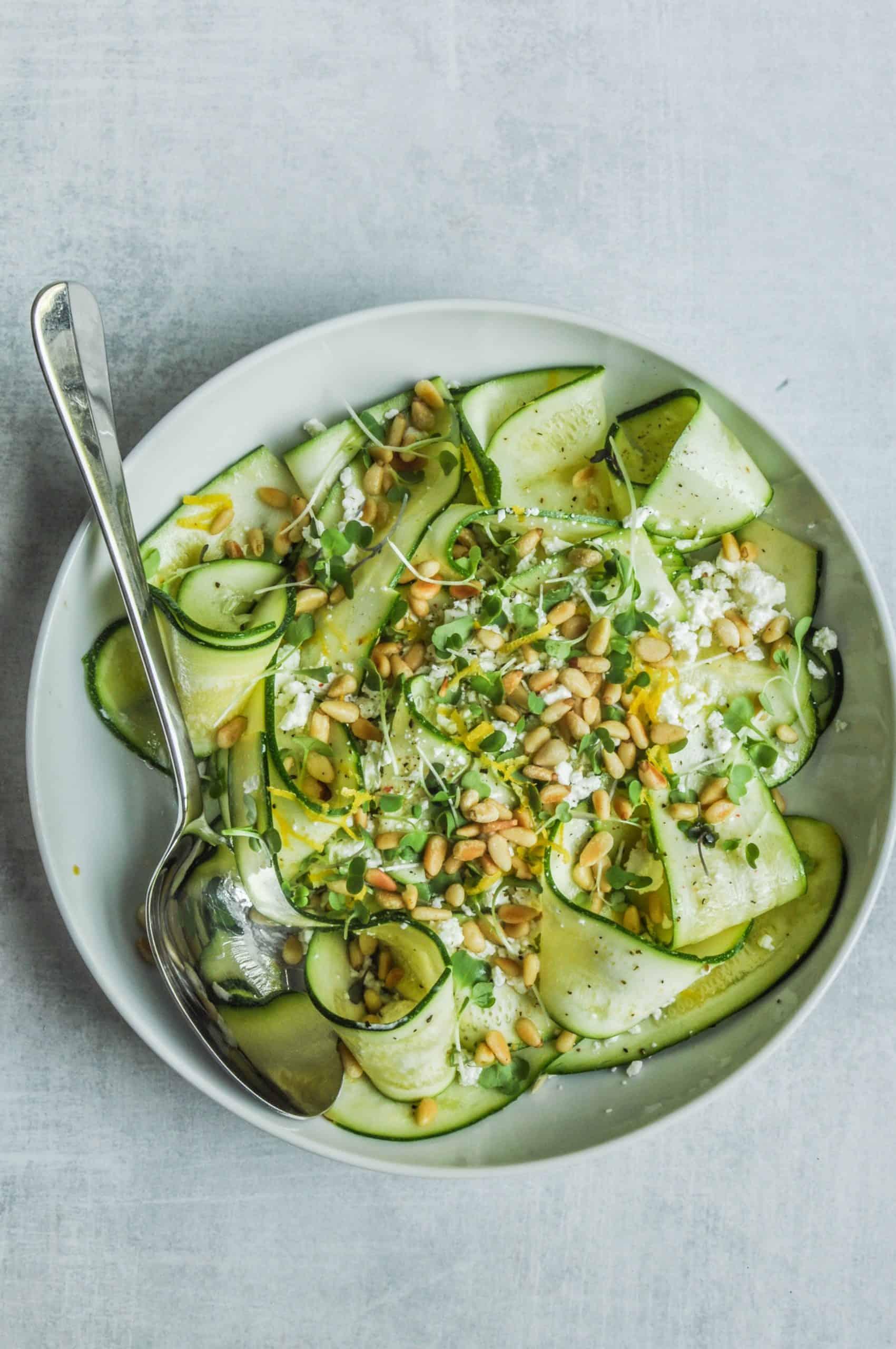 Shaved Zucchini Salad Recipe - This Healthy Table