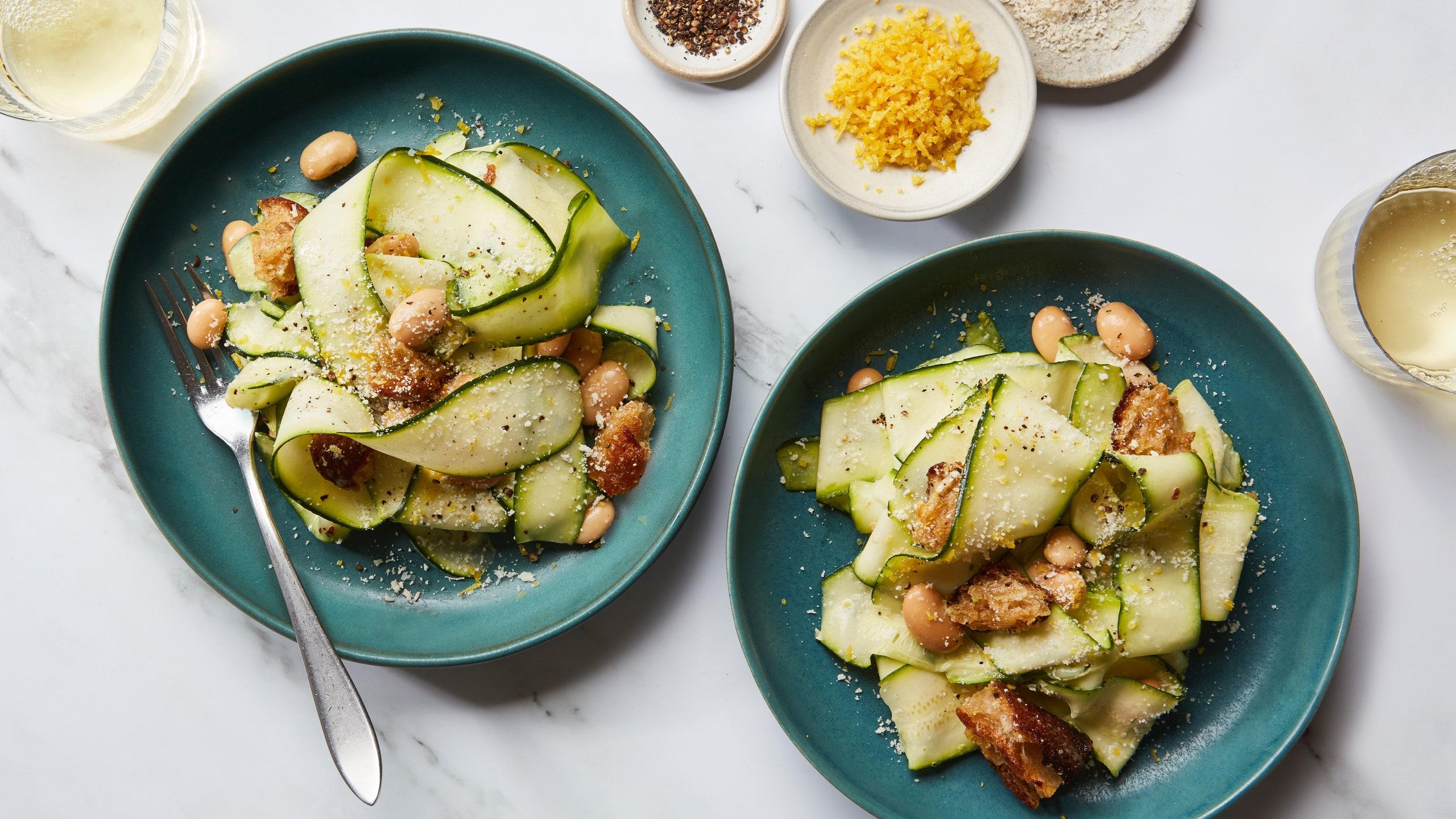 Make Your Next Caesar Salad With Zucchini Ribbons | Epicurious