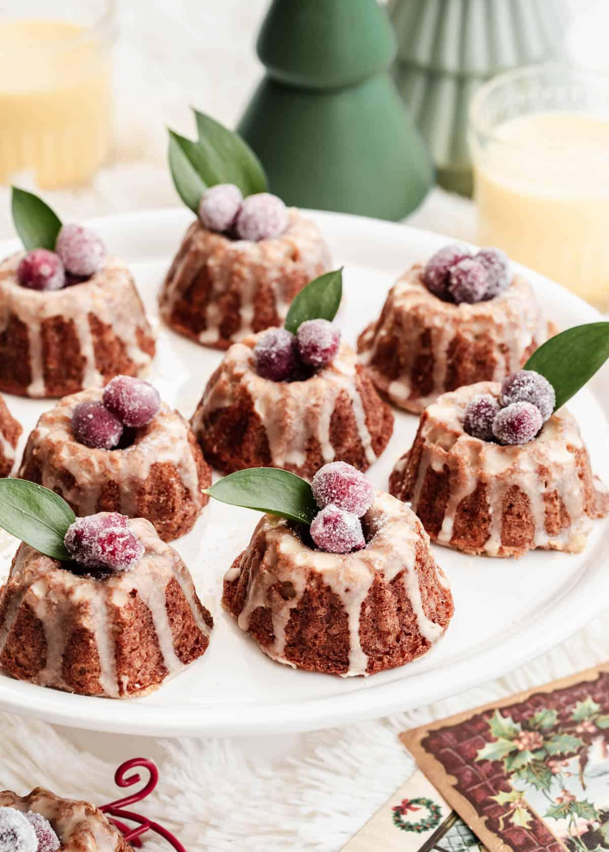 Eggnog Mini Bundt Cakes