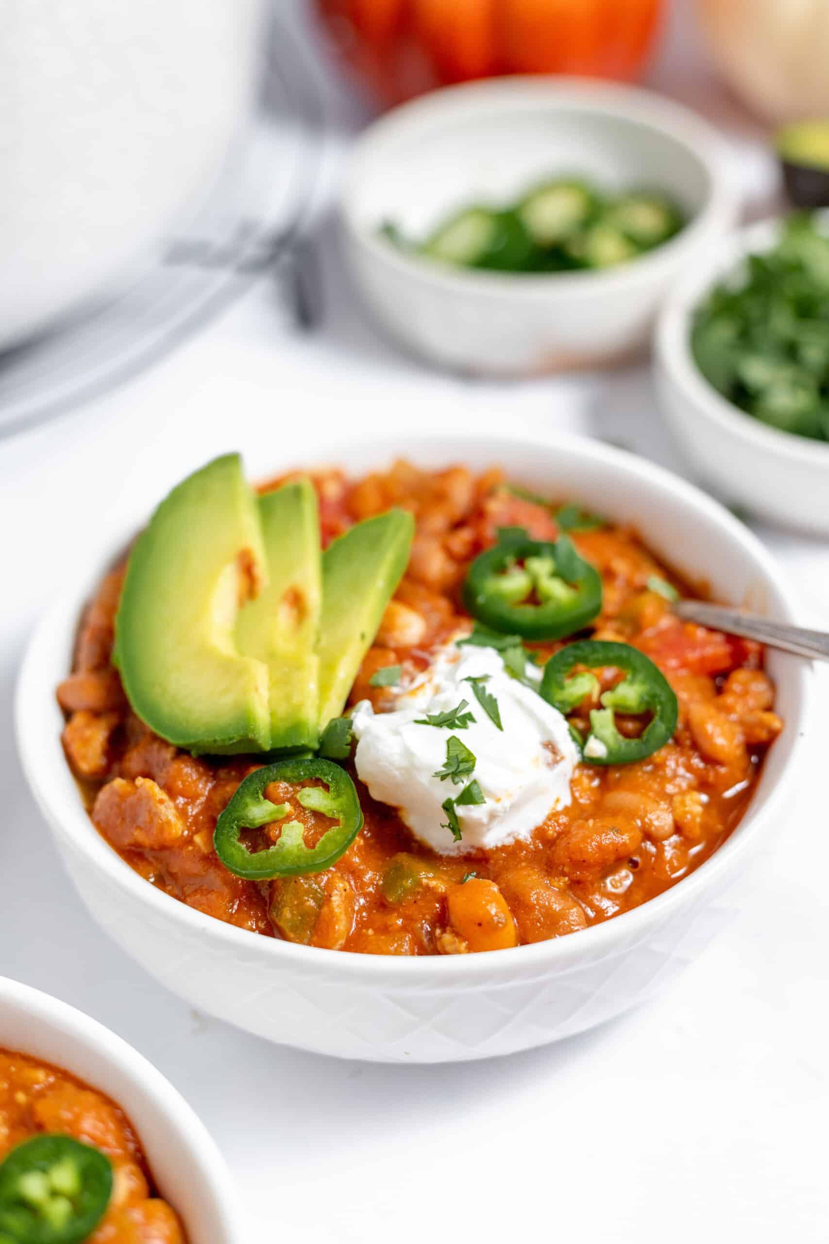 Hearty Turkey Pumpkin Chili | Little House Big Alaska