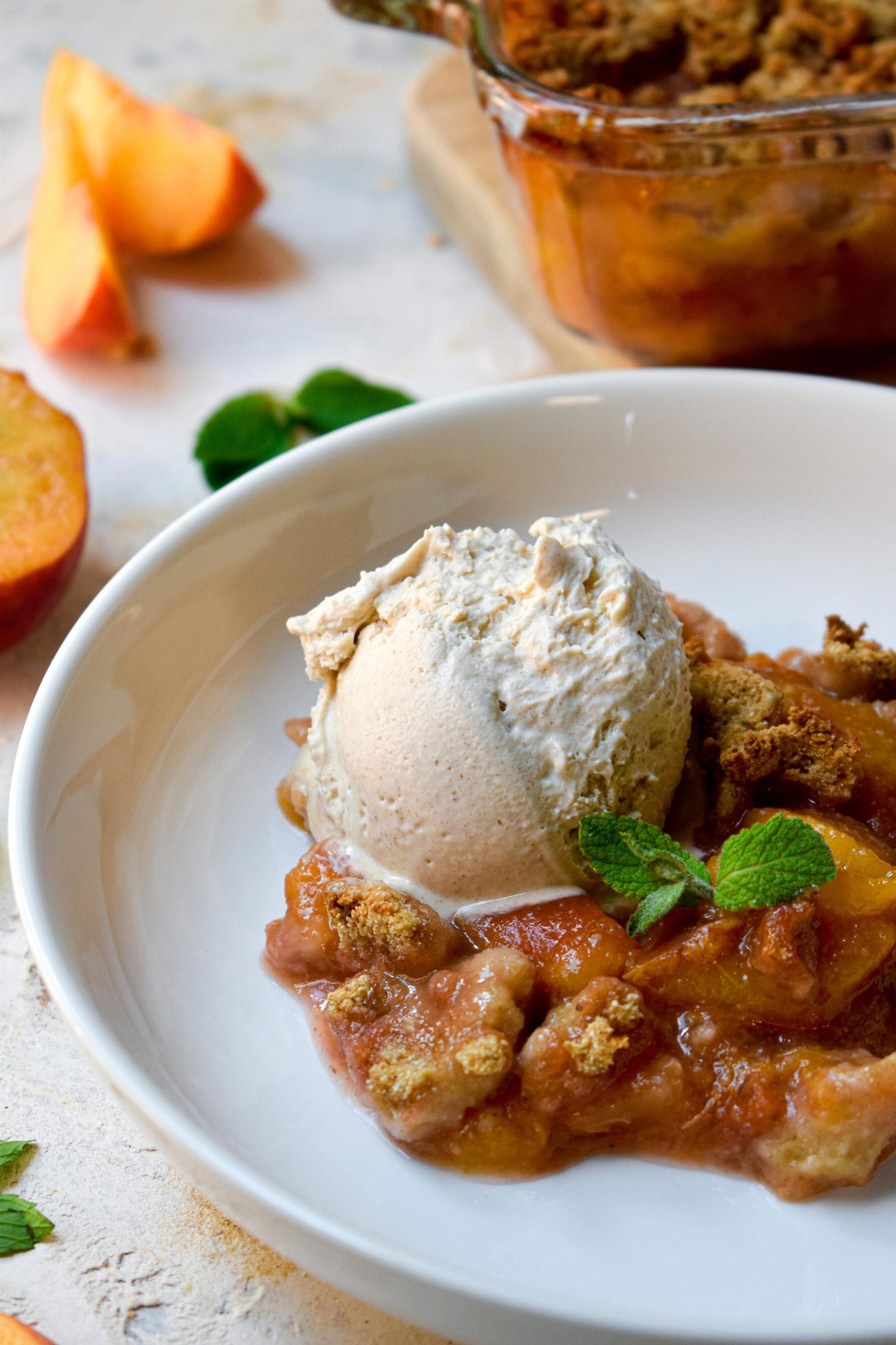 Plant Based Peach Cobbler - The All Natural Vegan
