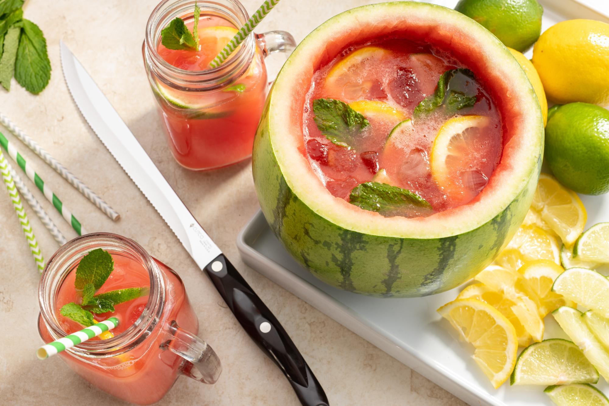Watermelon Lemonade with Mint