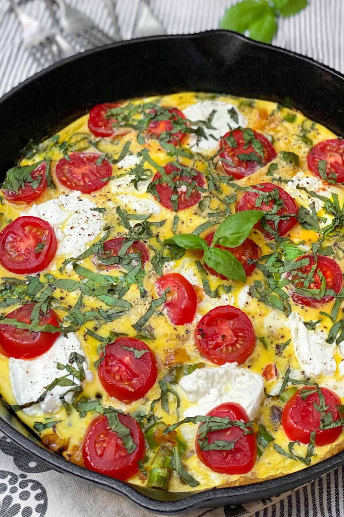 Asparagus Goat Cheese Frittata l Panning The Globe