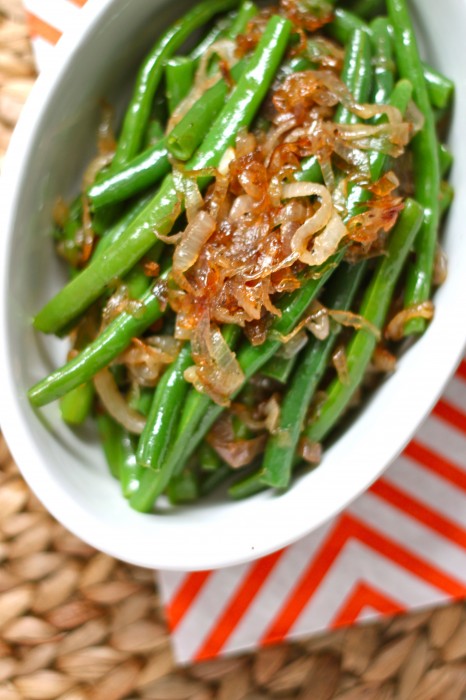 Green Beans with Caramelized Shallots 