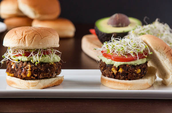 Meet the veggie burger of your dreams....Chipotle Black Bean Freekeh Sliders with Avocado Lime Crema! | TheCornerKitchenBlog.com #BurgerWeek #freekeh #veggieburger