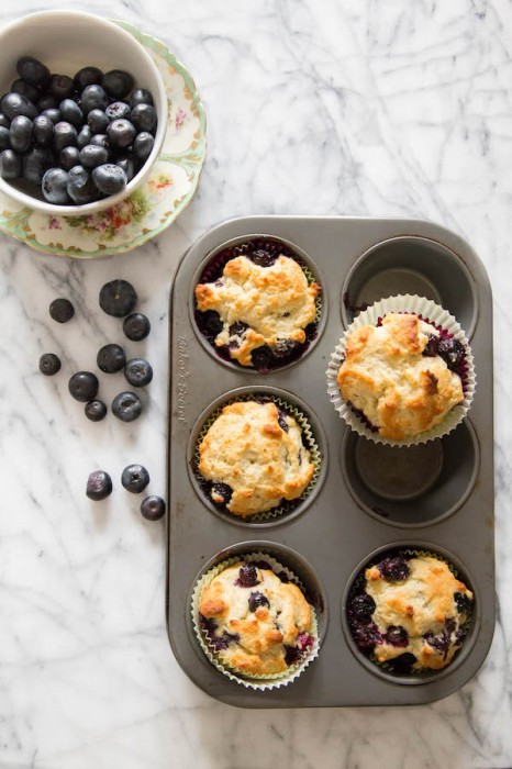 Healthier Blueberry Muffins