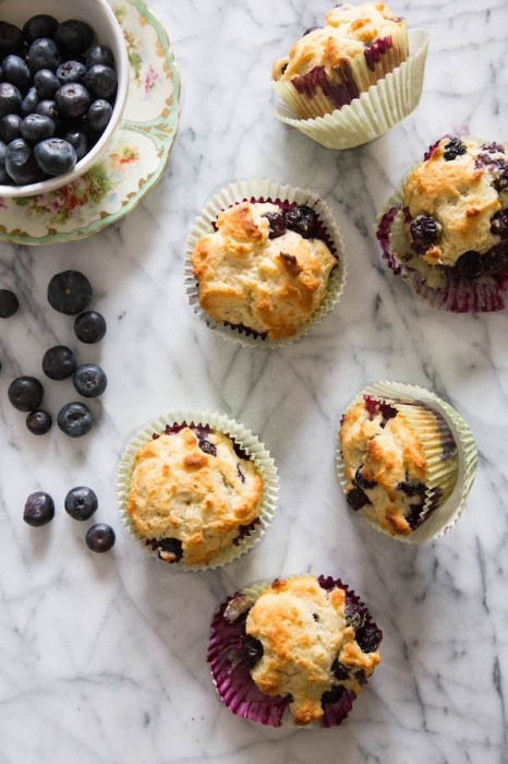 Healthier Blueberry Muffins