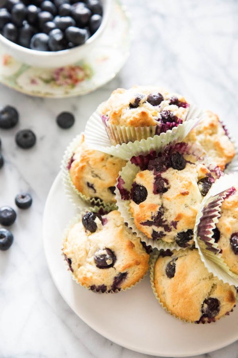 Healthier Blueberry Muffins