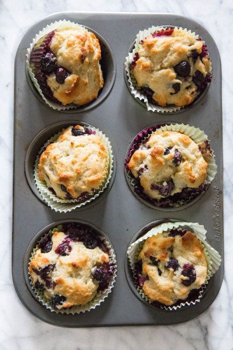 Healthier Blueberry Muffins